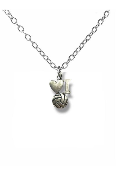 Herşey Nota I Love Volleyball – Volleyball Themed Unisex Necklace (60 cm Chain)