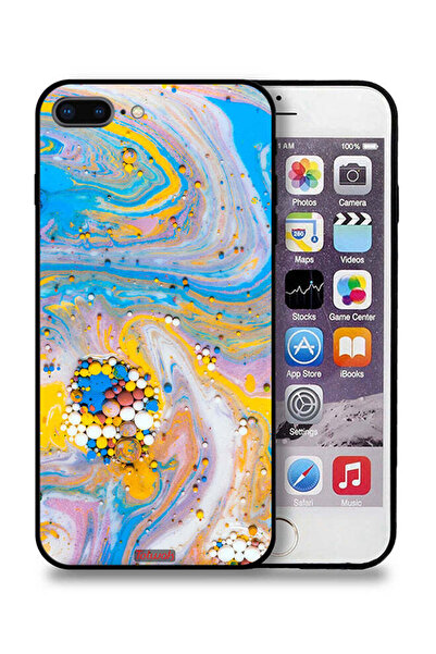 Tolwak غطاء حماية لجهاز Apple iPhone 7 Plus بتصميم أحجار كريمة ملونة تجريدية