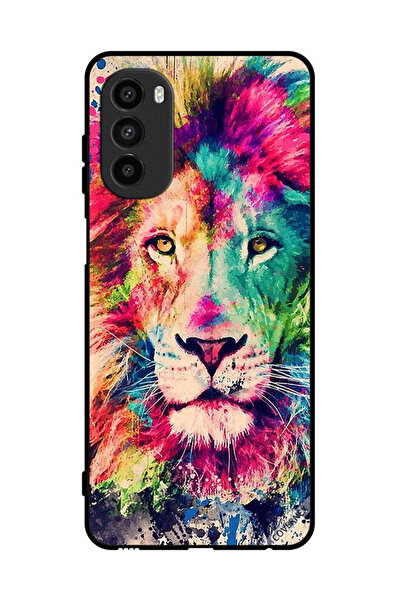 Covernex Protective Case Cover For Motorola Moto G82 Lion Paint Art