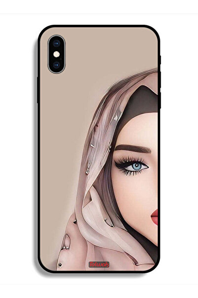 Tolwak جراب واقٍ لهاتف Apple iPhone X - رسم فتاة نصف الوجه