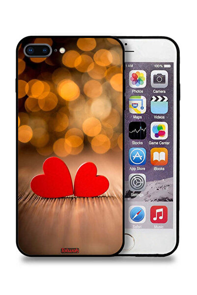 Tolwak غطاء حماية لجهاز Apple iPhone 7 Plus بتصميم قلبين جميلين