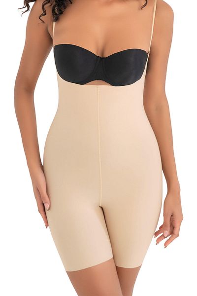 Marjill Laser Cut Full Length Seamless Slimming Corset with Straps