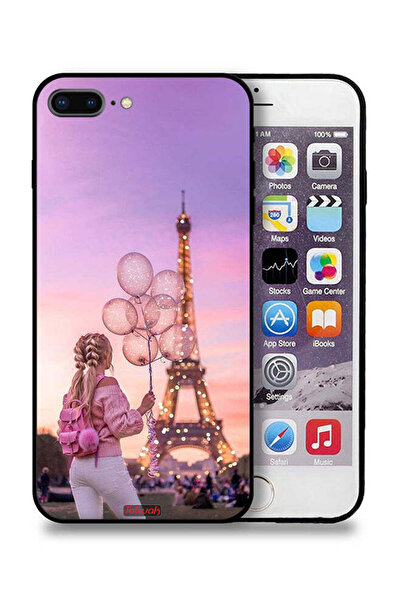 Tolwak غطاء حماية لهاتف آيفون 7 بلس من آبل، فتاة تحمل بالونات