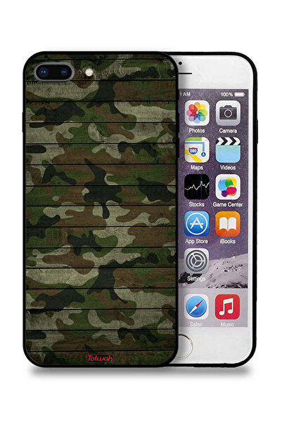 Tolwak غطاء حماية لجهاز Apple iPhone 7 Plus بنمط خشبي مموه