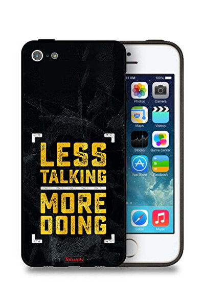 Tolwak جراب حماية لجهاز Apple iPhone 5/5s/SE - أقل كلامًا وأكثر فعلًا