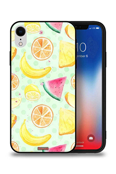 Tolwak غطاء حماية لجهاز Apple iPhone XR برسومات فنية بألوان مائية وفواكه