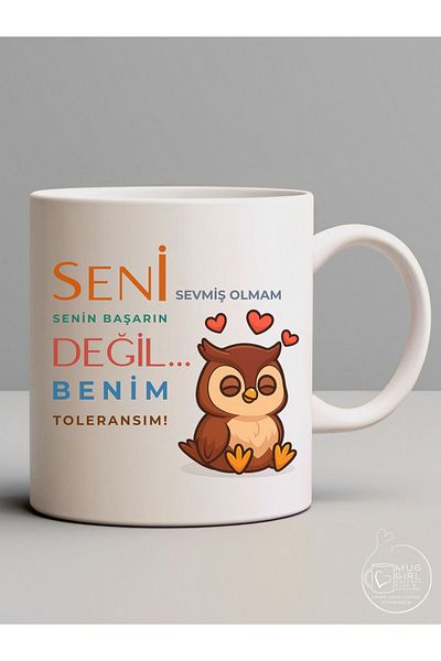 kuphane Whatever I Did I Deserved It Printed Humorous Owl Mug