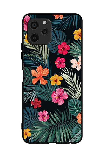 Covernex غطاء حماية لهاتف هواوي نوفا Y61 - زهور متعددة الألوان وريش أخضر داكن