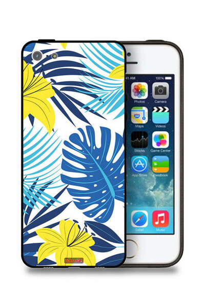 Tolwak غطاء حماية لجهاز Apple iPhone 5/5s/SE برسومات ريش وزهور