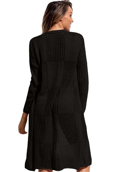 WildFashion Q566-1 Tunica midi de plaja cu maneca lunga Universala