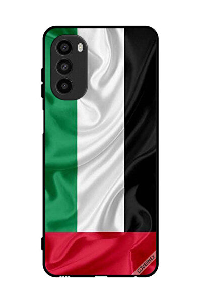 Covernex غطاء حماية لهاتف موتورولا موتو جي 82 - قماش علم الإمارات العربية الم...