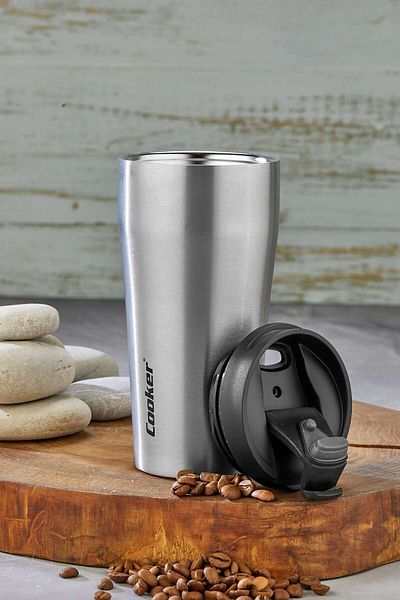 Cooker 400 ml Steel Thermos Mug |   Leakproof No Odor |   Coffee Tea Thermos That Keeps Warm and Cold for 6 Hours
