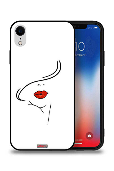 Tolwak جراب حماية لجهاز Apple iPhone XR بتصميم وجه فتاة
