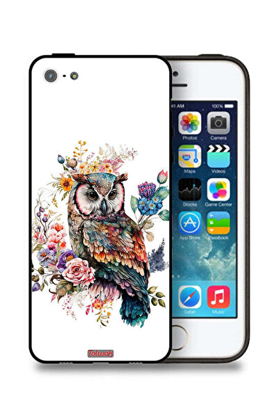 Tolwak غطاء حماية لجهاز Apple iPhone 5/5s/SE بتصميم بومة فنية تجريدية