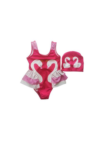 Mykidsbaby Filamingo Printed Checkered Girl's Swimsuit