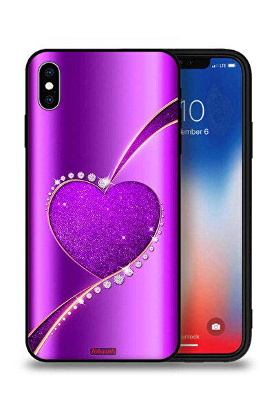 Tolwak غطاء حماية لامع على شكل قلب من Apple iPhone XS Max