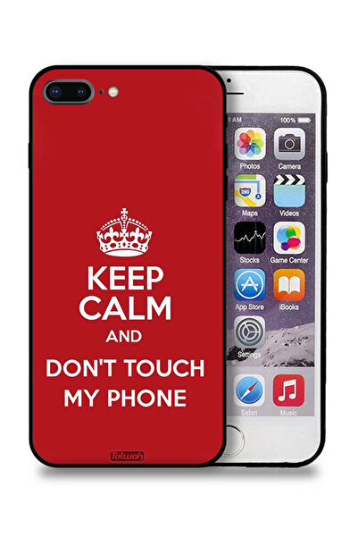 Tolwak جراب حماية لهاتف Apple iPhone 7 Plus - حافظ على هدوئك ولا تلمس هاتفي