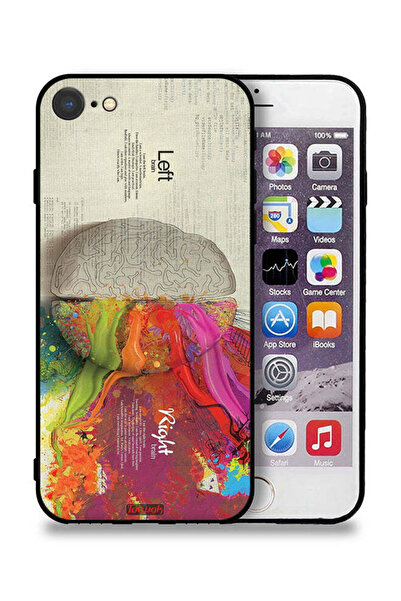 Tolwak جراب حماية لجهاز Apple iPhone SE (2020) - عمل فني تجريدي لعلم الدماغ