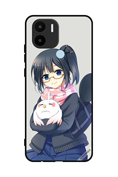 Covernex غطاء حماية لهاتف شاومي ريدمي A1 بلس - رسمة فتاة تحمل حيوان أليف