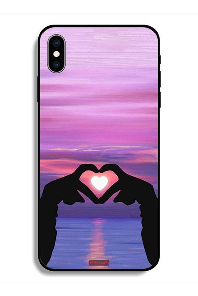 Tolwak جراب حماية لجهاز Apple iPhone X على شكل قلب وقمر