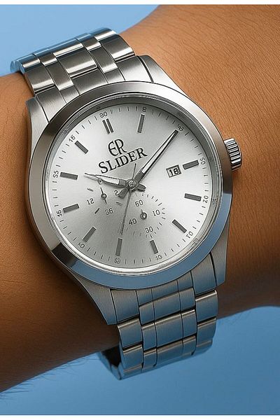 essentialneedsforall SLIDER Chronograph – Water-Resistant Stainless Steel Luxury Watch