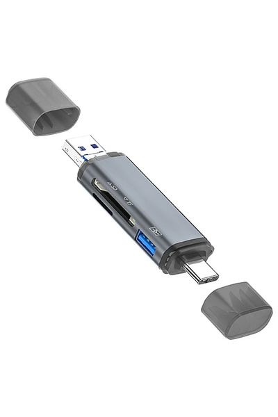 ETC Ally Ads-307 3 in 1 USB + Micro USB + Type-C Otg Card Reader-(5775) - Myg9739-7047