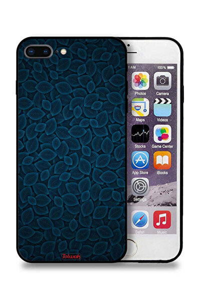 Tolwak جراب حماية لهاتف Apple iPhone 7 Plus بنقشة أوراق الشجر الفنية الرقمية