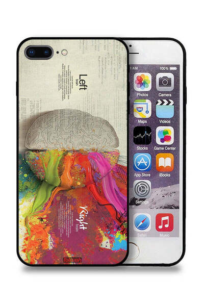 Tolwak جراب حماية لجهاز Apple iPhone 7 Plus - عمل فني تجريدي لعلم الدماغ