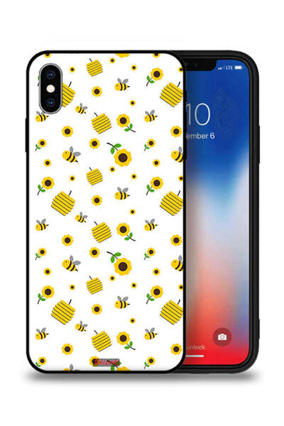 Tolwak غطاء حماية لجهاز Apple iPhone XS Max بنقشة عباد الشمس والنحل