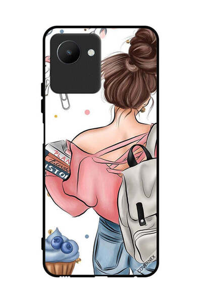 Covernex غطاء حماية لهاتف Realme C30s، مطبوع عليه رسومات يد فتاة