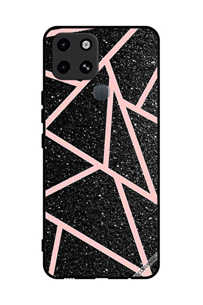 Covernex غطاء حماية لهاتف إنفينيكس سمارت 6 بنقشة جليتر ومسارات