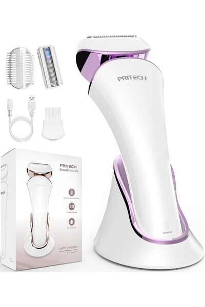 Pritech Electric Shaver for Women - Rechargeable Wet & Dry Razor