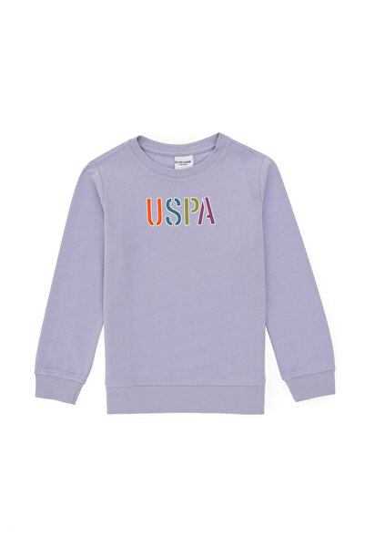 U.S. Polo Assn. سويت شيرت بناتي أساسي ليلك 50296576-VR034