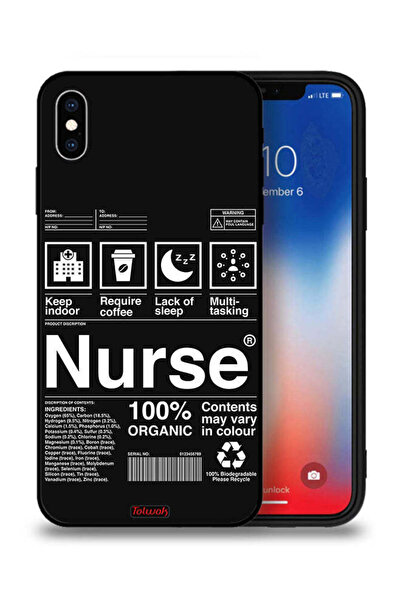 Tolwak جراب حماية لجهاز Apple iPhone XS Max مع ملصق ممرضة