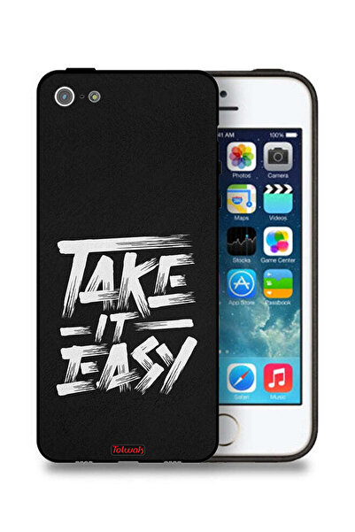 Tolwak جراب حماية لجهاز Apple iPhone 5/5s/SE - Take It Easy