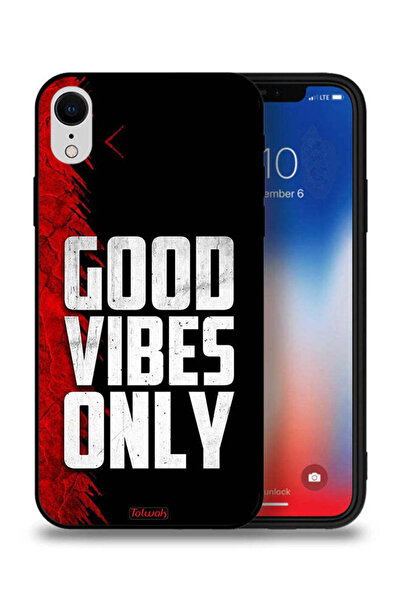 Tolwak جراب حماية لجهاز Apple iPhone XR - Good Vibes Only