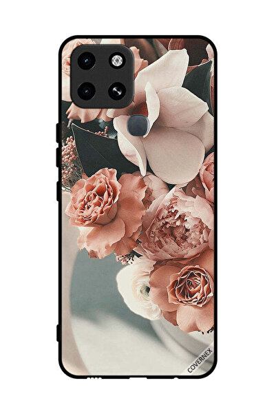 Covernex غطاء حماية لهاتف إنفينيكس سمارت 6 - باقة من أزهار الخوخ الجميلة