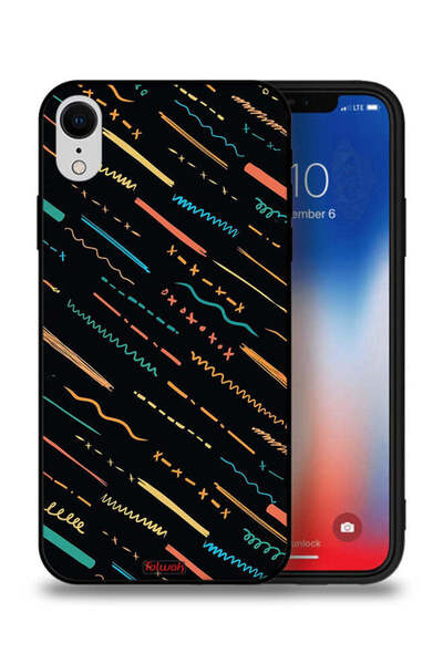 Tolwak جراب حماية لجهاز Apple iPhone XR بنمط خطوط تجريدية X
