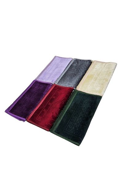 smart home Set of 6 luxurious prayer rugs lined with soft, silky microfiber fabric - size 120 x 80 cm