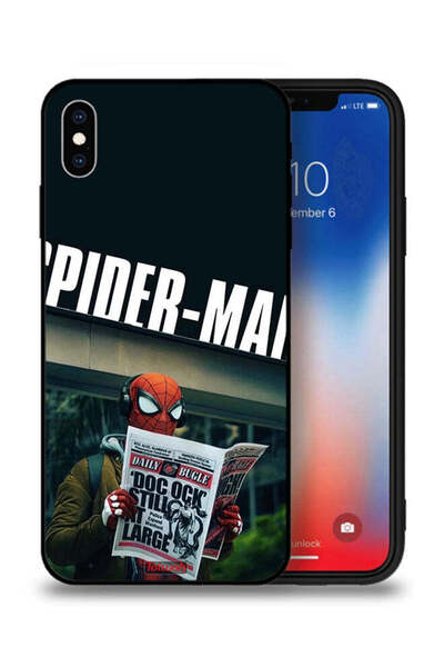 Tolwak جراب حماية لجهاز Apple iPhone XS Max بتصميم سبايدرمان يقرأ جريدة