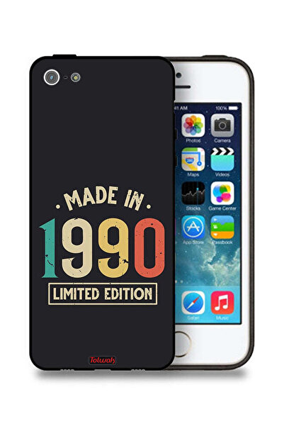 Tolwak غطاء حماية لجهاز Apple iPhone 5/5s/SE، إصدار محدود، صنع عام 1990