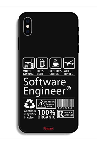 Tolwak جراب حماية لهاتف Apple iPhone X - ملصق مهندس برمجيات