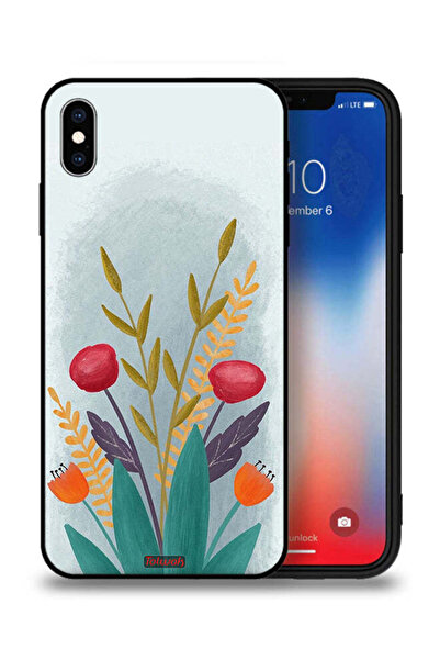 Tolwak جراب حماية لجهاز Apple iPhone XS برسومات نباتية