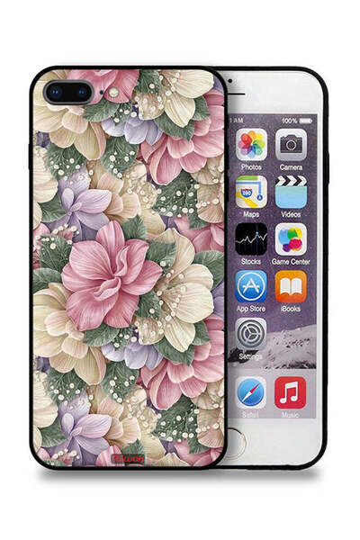 Tolwak غطاء حماية عالي الوضوح مزين بالزهور لجهاز آيفون 7 بلس من آبل