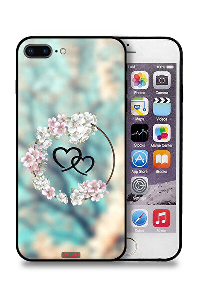 Tolwak غطاء حماية لهاتف آيفون 8 بلس من آبل برسومات قلوب ورسومات حلقات