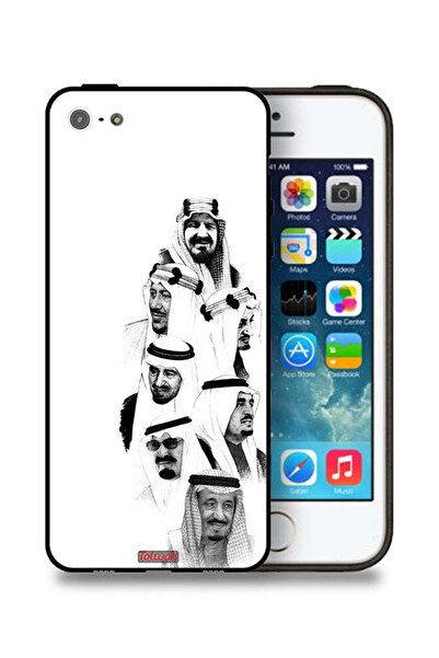 Tolwak غطاء حماية لجهاز Apple iPhone 5/5s/SE برسومات ملوك السعودية باللونين ا...