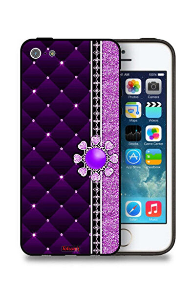 Tolwak غطاء حماية لامع بتصميم قلوب لهاتف Apple iPhone 5/5s/SE