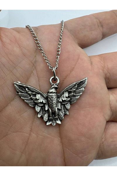 Herşey Nota Sky Wanderer – Unisex Necklace with Albatross Bird Figure (60 cm Chain)