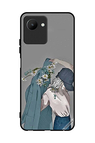 Covernex غطاء حماية لهاتف Realme C30s، صورة فتاة ترتدي معطفًا