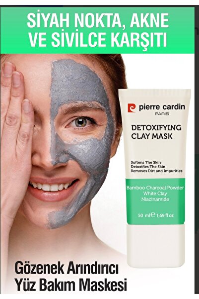Pierre Cardin Siyah Nokta Akne Ve Karşıtı, Gözenek Arındırıcı Yüz Bakım Maske...